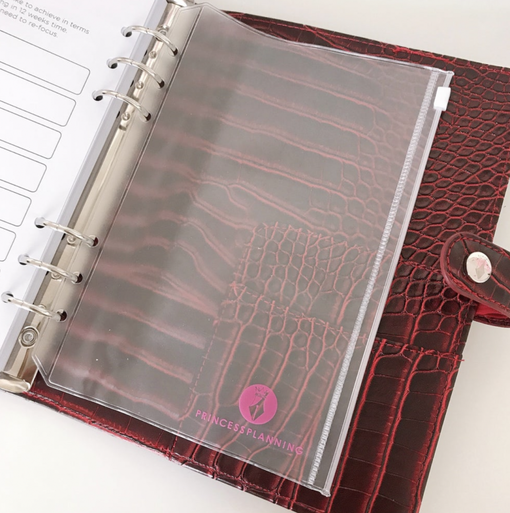 A5 Grande Clear Planner Wallet Pouch Cash Envelope